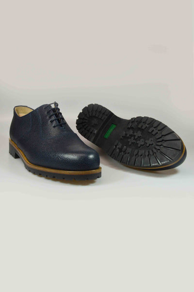Haferlschuh Mittelschnürung Scotch Blau