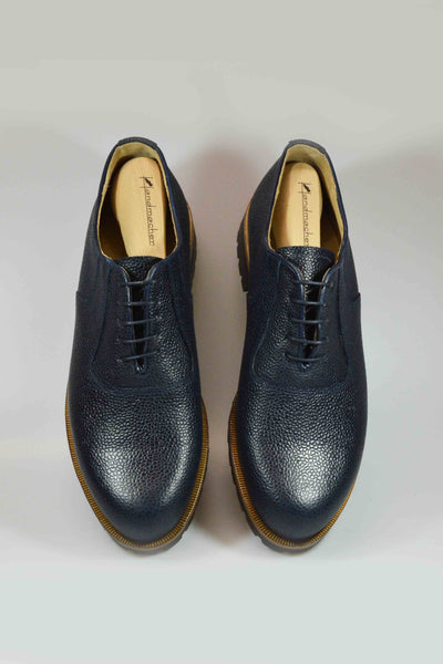 Haferlschuh Mittelschnürung Scotch Blau